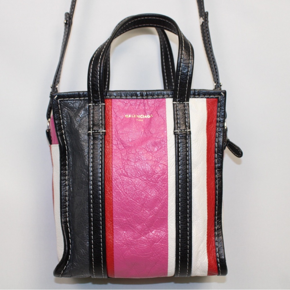 Balenciaga Women's Black, Pink, and Red Tote